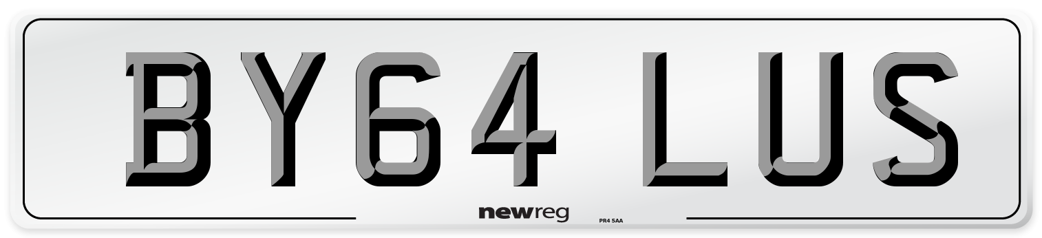 BY64 LUS Number Plate from New Reg